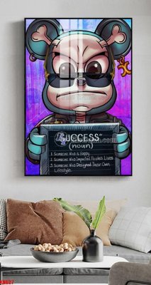 File gốc File tranh kawas gấu bearbrick KW627 (in lụa) cao cấp