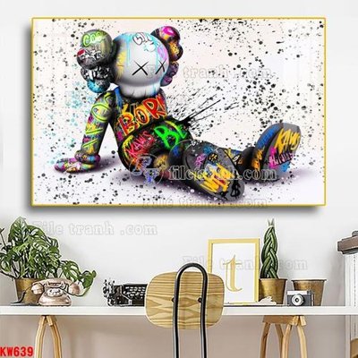 File tranh quảng cáo File tranh kawas gấu bearbrick KW639 (download file gốc)