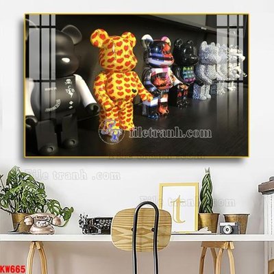 File tranh gốc File tranh kawas gấu bearbrick KW665 (bản quyền) độc đáo