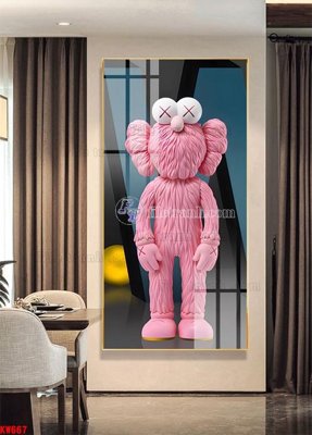 Tải file File tranh kawas gấu bearbrick KW667 (ảnh gốc) in gạch 3D