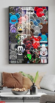 Tải file tranh File tranh kawas gấu bearbrick KW673 (ảnh gốc) ngay