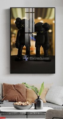 File in mica File tranh kawas gấu bearbrick KW691 (bản gốc) siêu trong