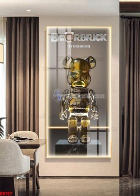 File in trần File tranh kawas gấu bearbrick KW767 (file gốc) xuyên sáng