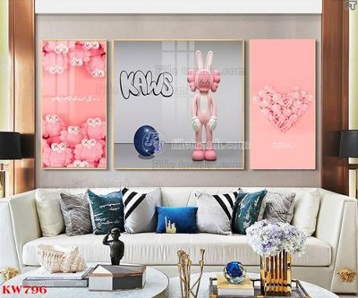 File gốc File tranh kawas gấu bearbrick KW796 (in ấn) không giới hạn