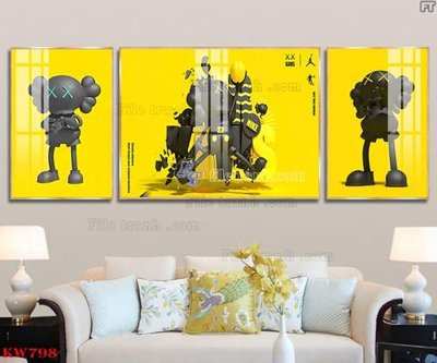 File in trần File tranh kawas gấu bearbrick KW798 (file gốc) chủ đề vũ trụ