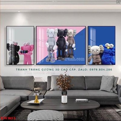 Tải file File tranh kawas gấu bearbrick KW801 (gốc) để in ấn ngay