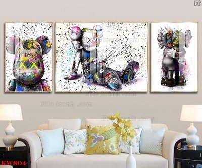 Tải file File tranh kawas gấu bearbrick KW804 (ảnh gốc) in gạch men