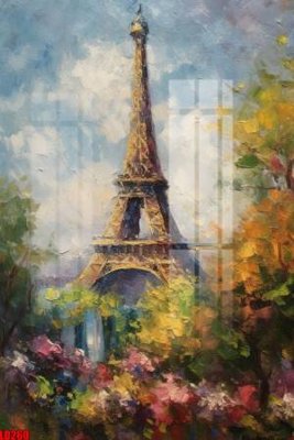 File tranh File gốc in tranh paris tháp Eiffel LD260 (ảnh gốc) in trần 3D