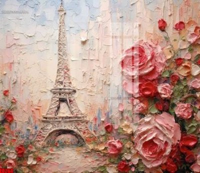 Tải file File gốc in tranh paris tháp Eiffel LD264 (ảnh gốc) in gạch 3D