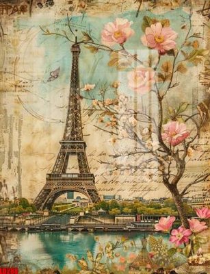 File in mica File gốc in tranh paris tháp Eiffel LD288 (ảnh gốc) đẹp