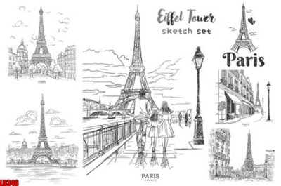 Mua file gốc File gốc in tranh paris tháp Eiffel LD346 (PSD) tại Filetranh.com