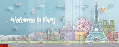 File PSD File gốc in tranh paris tháp Eiffel LD355 (gốc) nhiều lớp (multi-layer)