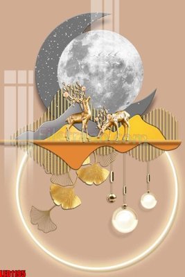 Download file gốc File in tranh decor gắn led LED1195 (in lụa) hoa lá