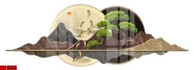 File gốc File in tranh decor gắn cắt led LED1555 (in lụa) tranh mã đáo