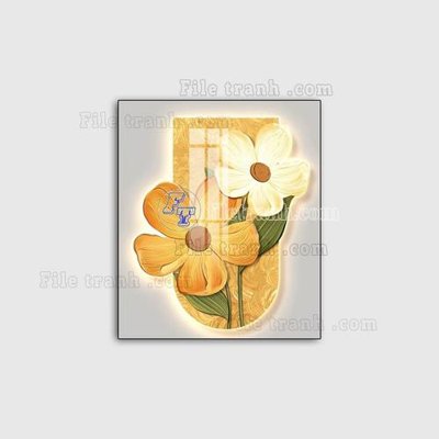 File tranh File in tranh decor gắn led LED208 (gốc) chủ đề trừu tượng