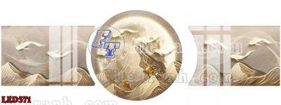 File tranh File in tranh decor gắn led LED371 (bản gốc) in lụa dán tường
