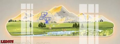 File tranh File in tranh decor gắn led LED375 (ảnh gốc) in trần nhà