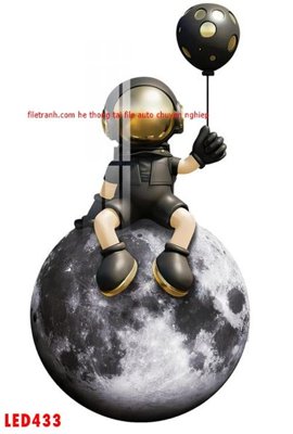 File tranh in trần 3D File in tranh decor gắn led LED433 (ảnh gốc)