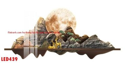 File tranh File in tranh decor gắn led LED439 (bản gốc) in canvas