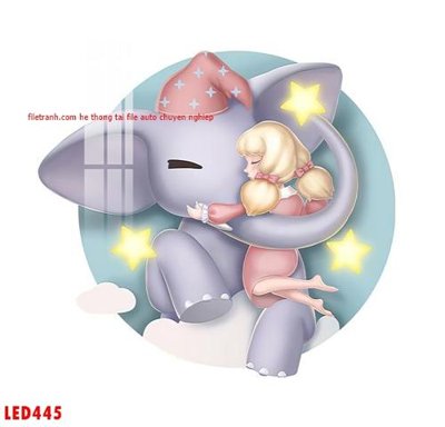 File tranh File in tranh decor gắn led LED445 (gốc) chủ đề thiên nhiên