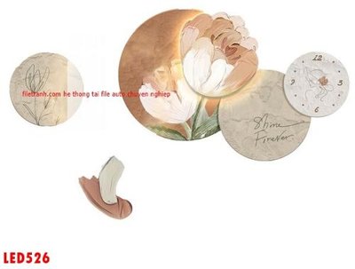 File tranh gốc File in tranh decor gắn led LED526 chủ đề hiện đại