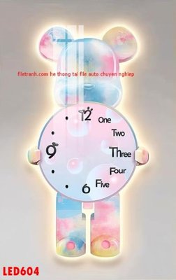 File tranh trang trí File in tranh decor gắn led LED604 (file gốc)