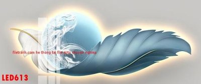 File tranh in tráng gương File in tranh decor gắn led LED613 (siêu nét)