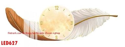 File gốc File in tranh decor gắn led LED627 (in lụa) cao cấp