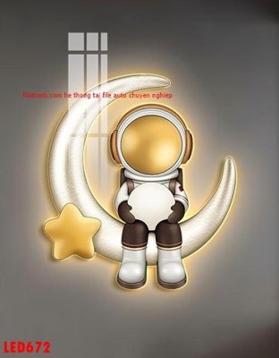 Tệp tin gốc File in tranh decor gắn led LED672 (dùng cho in ấn) chuyên nghiệp