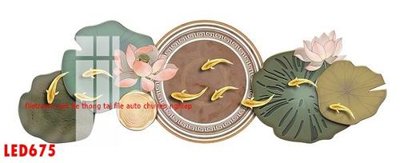 File tranh in trần 3D File in tranh decor gắn led LED675 (ảnh gốc)