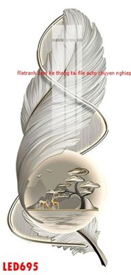 File tranh File in tranh decor gắn led LED695 (ảnh gốc) in trần 3D