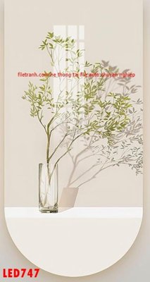 File gốc File in tranh decor gắn led LED747 (in tráng gương) hiện đại