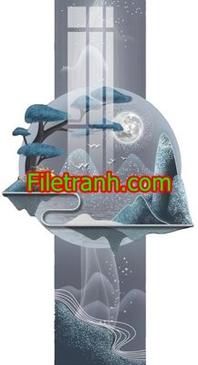 File gốc File in tranh decor gắn led LED828 (in 3D) nghệ thuật