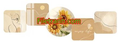 File tranh File in tranh decor gắn led LED841 (gốc) phong cách tối giản