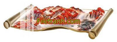 File in lụa File in tranh decor gắn led LED915 (hoa văn) File in tranh decor gắn led LED915