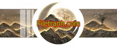 File gốc File in tranh decor gắn led LED986 (trang trí) phòng ngủ