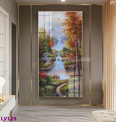 File gốc Tranh trang trí lối vào 1 tấm LV129 (in lụa) trang trí tường