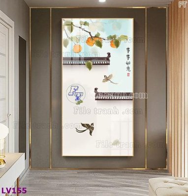 Tải file Tranh trang trí lối vào 1 tấm LV155 (ảnh gốc) in gạch 3D