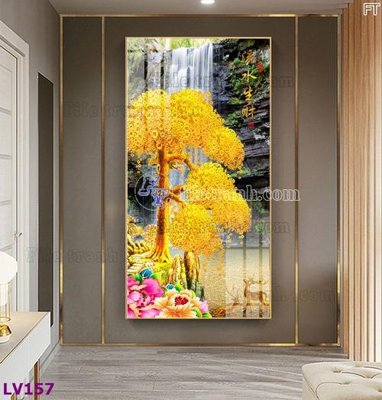 File in trần Tranh trang trí lối vào 1 tấm LV157 (bản gốc 3D) sống động