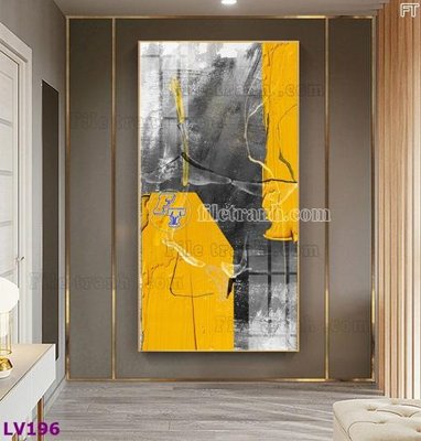 Ảnh gốc Tranh trang trí lối vào 1 tấm LV196 (nét căng) in mica