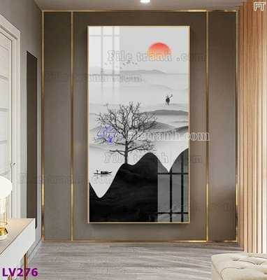 File tranh Tranh trang trí lối vào 1 tấm LV276 (bản gốc) treo quán cafe