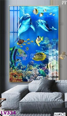 File in lụa Tranh trang trí lối vào 1 tấm LV334 (tân cổ điển) Tranh trang trí lối vào 1 tấm LV334