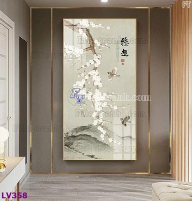 File tranh Tranh trang trí lối vào 1 tấm LV358 (ảnh gốc) in trần xuyên sáng