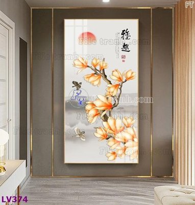 File gốc Tranh trang trí lối vào 1 tấm LV374 (trang trí) cho phòng khách