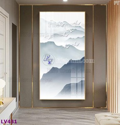 File tranh Tranh trang trí lối vào 1 tấm LV431 (bản gốc) treo quán cafe