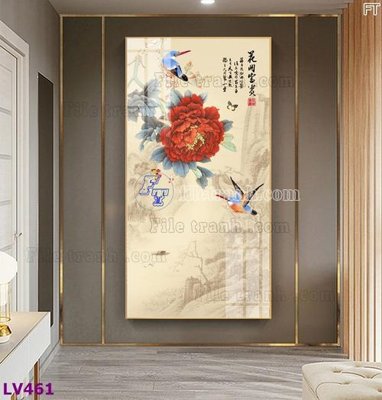 File in trần Tranh trang trí lối vào 1 tấm LV461 (bản gốc) mây trời
