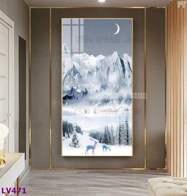 File tranh Tranh trang trí lối vào 1 tấm LV471 (file gốc) chuẩn màu in