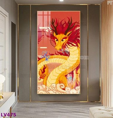 File gốc Tranh trang trí lối vào 1 tấm LV475 (in lụa) tranh phong thủy