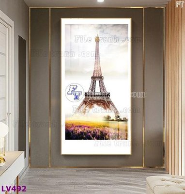 File in trần Tranh trang trí lối vào 1 tấm LV492 (bản gốc) phong cảnh