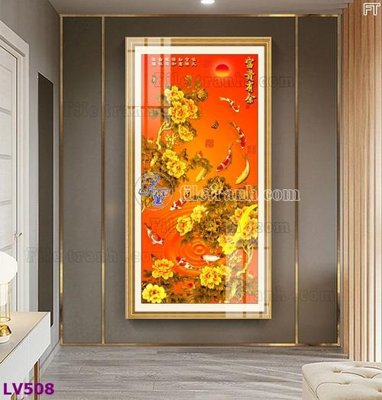File gốc Tranh trang trí lối vào 1 tấm LV508 (in tráng gương) ốp tường